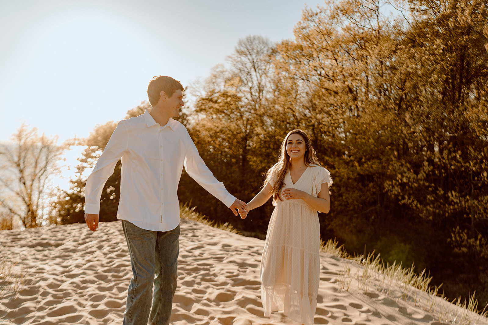 West Michigan Beach Engagement Photos – Cassidy Lynne