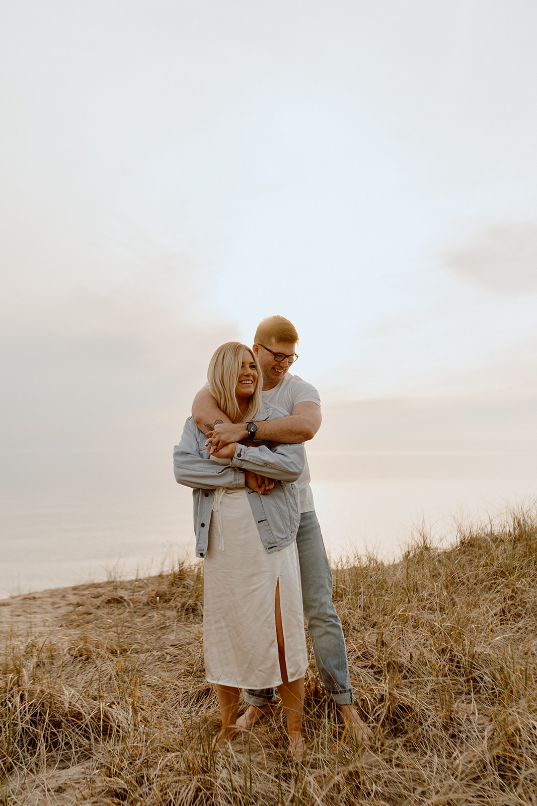 Grand Rapids Beach Engagement. Michigan Engagement Photographer. Grand Rapids Wedding Photographer.