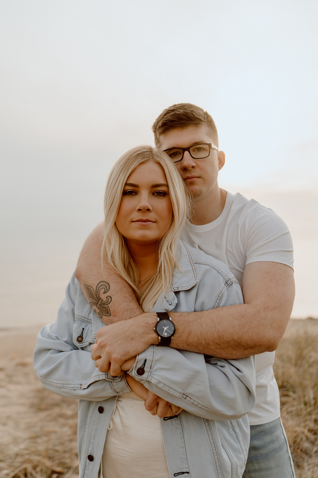 Grand Rapids Beach Engagement. Michigan Engagement Photographer. Grand Rapids Wedding Photographer.