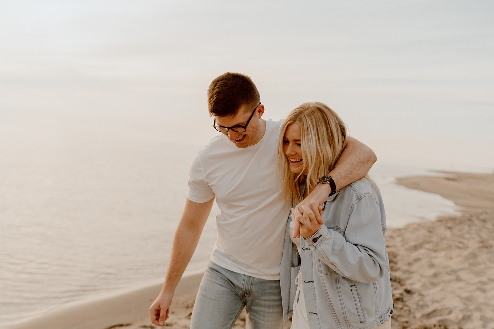 Grand Rapids Beach Engagement. Michigan Engagement Photographer. Grand Rapids Wedding Photographer.