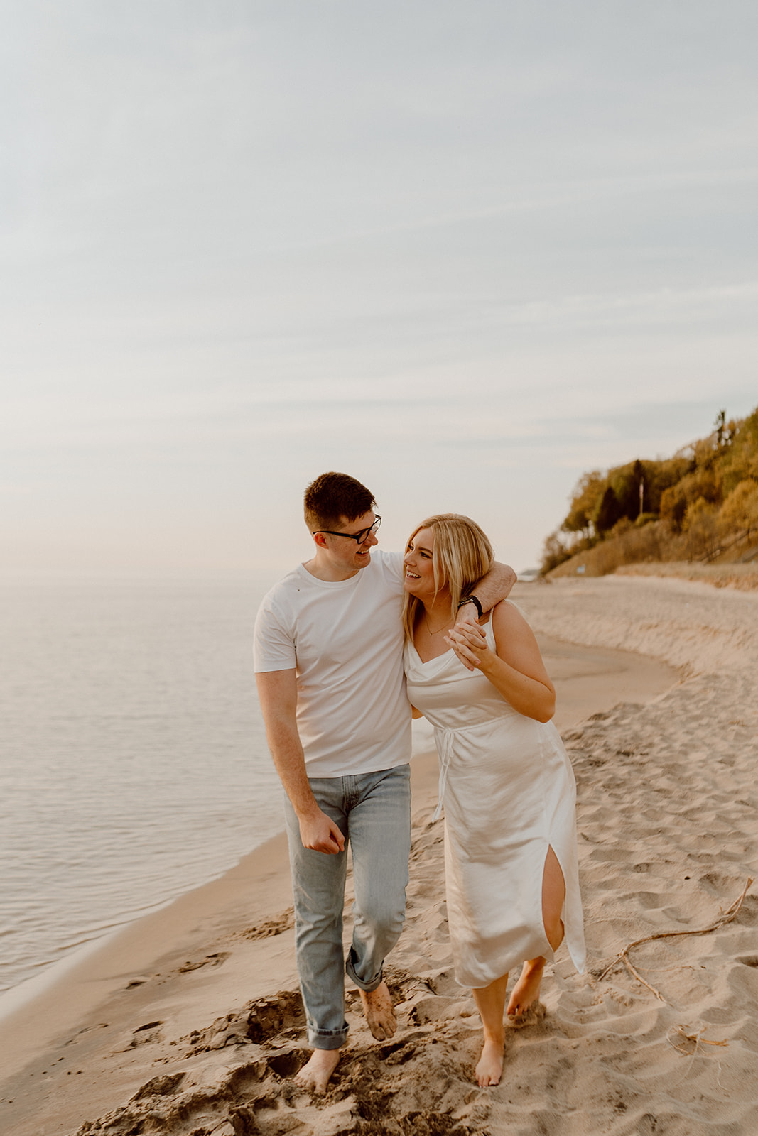 Grand Rapids Beach Engagement. Michigan Engagement Photographer. Grand Rapids Wedding Photographer.