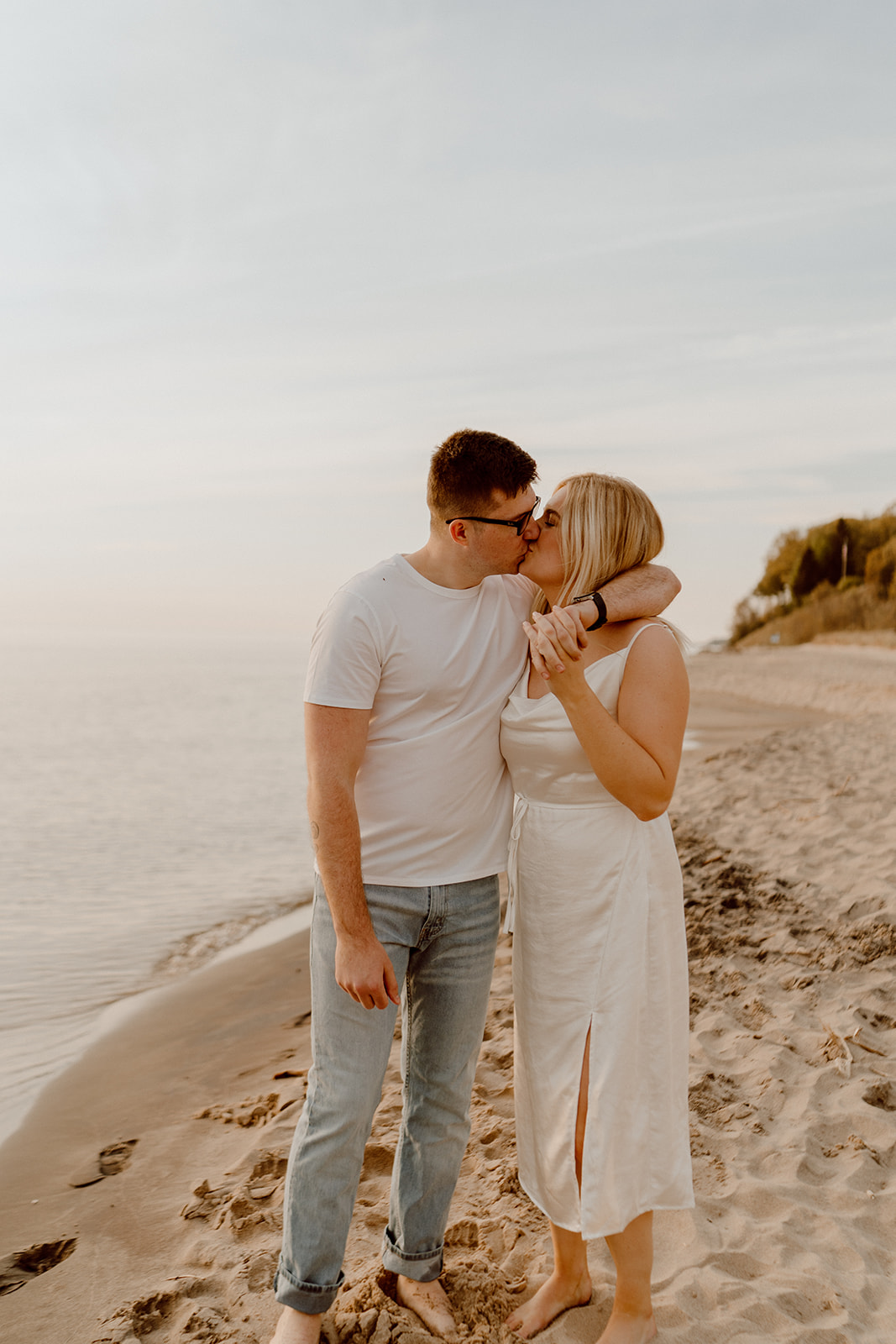Grand Rapids Beach Engagement. Michigan Engagement Photographer. Grand Rapids Wedding Photographer.
