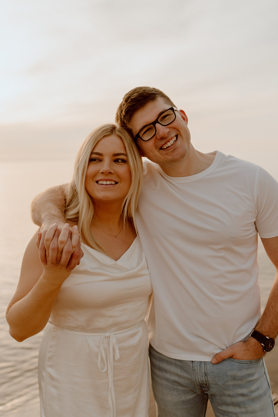 Grand Rapids Beach Engagement. Michigan Engagement Photographer. Grand Rapids Wedding Photographer.