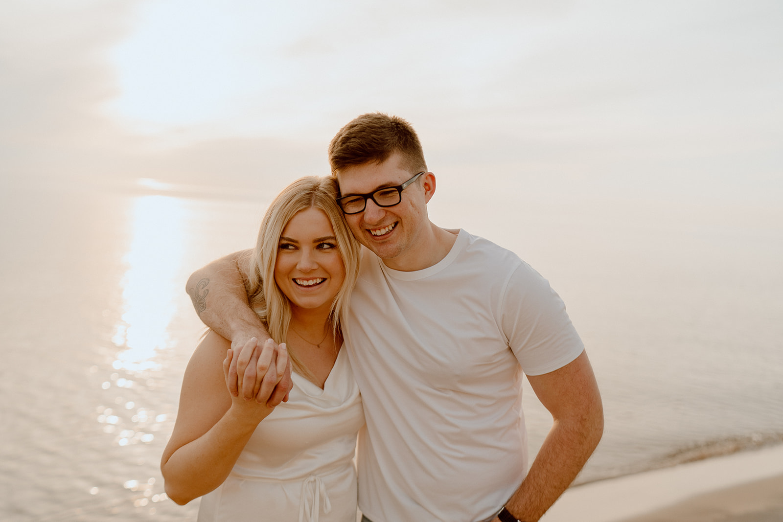 Grand Rapids Beach Engagement. Michigan Engagement Photographer. Grand Rapids Wedding Photographer.