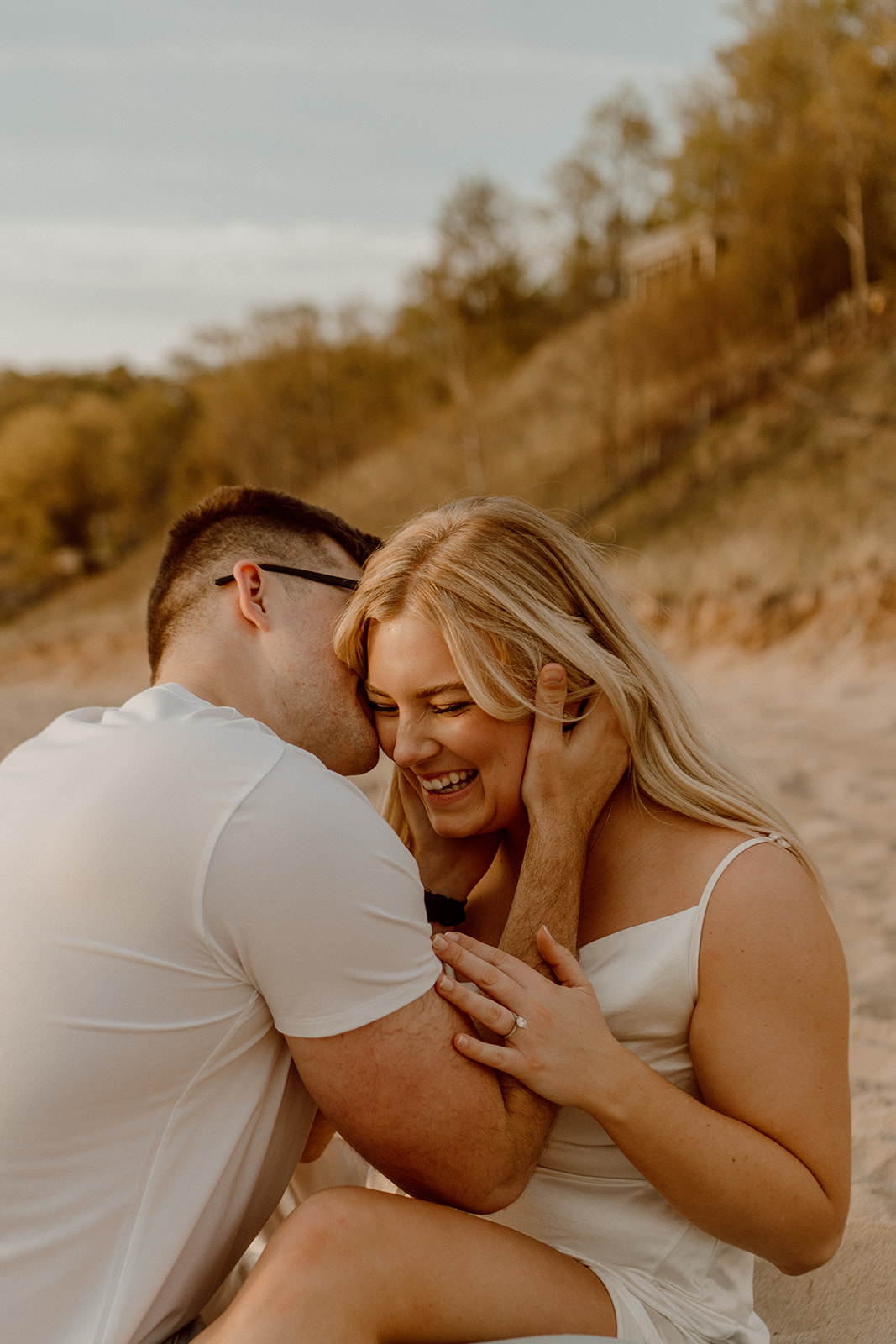Grand Rapids Beach Engagement. Michigan Engagement Photographer. Grand Rapids Wedding Photographer.