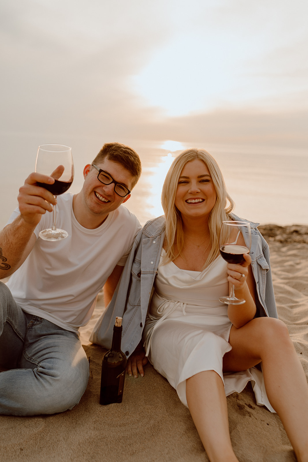 Grand Rapids Beach Engagement. Michigan Engagement Photographer. Grand Rapids Wedding Photographer.