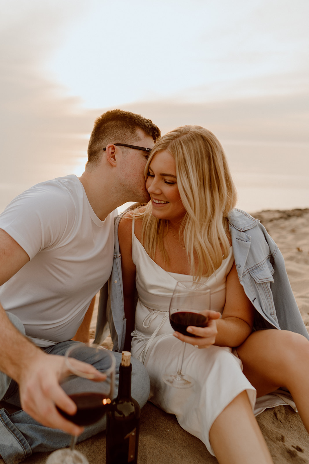 Grand Rapids Beach Engagement. Michigan Engagement Photographer. Grand Rapids Wedding Photographer.