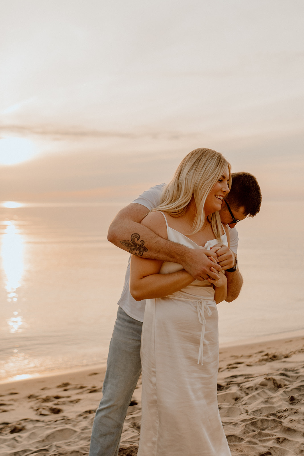 Grand Rapids Beach Engagement. Michigan Engagement Photographer. Grand Rapids Wedding Photographer.