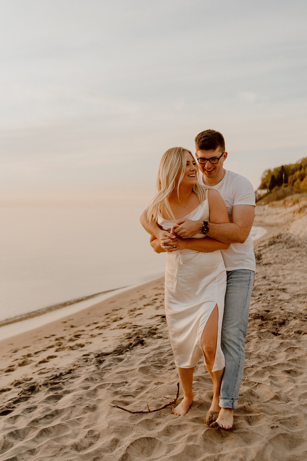 Grand Rapids Beach Engagement. Michigan Engagement Photographer. Grand Rapids Wedding Photographer.