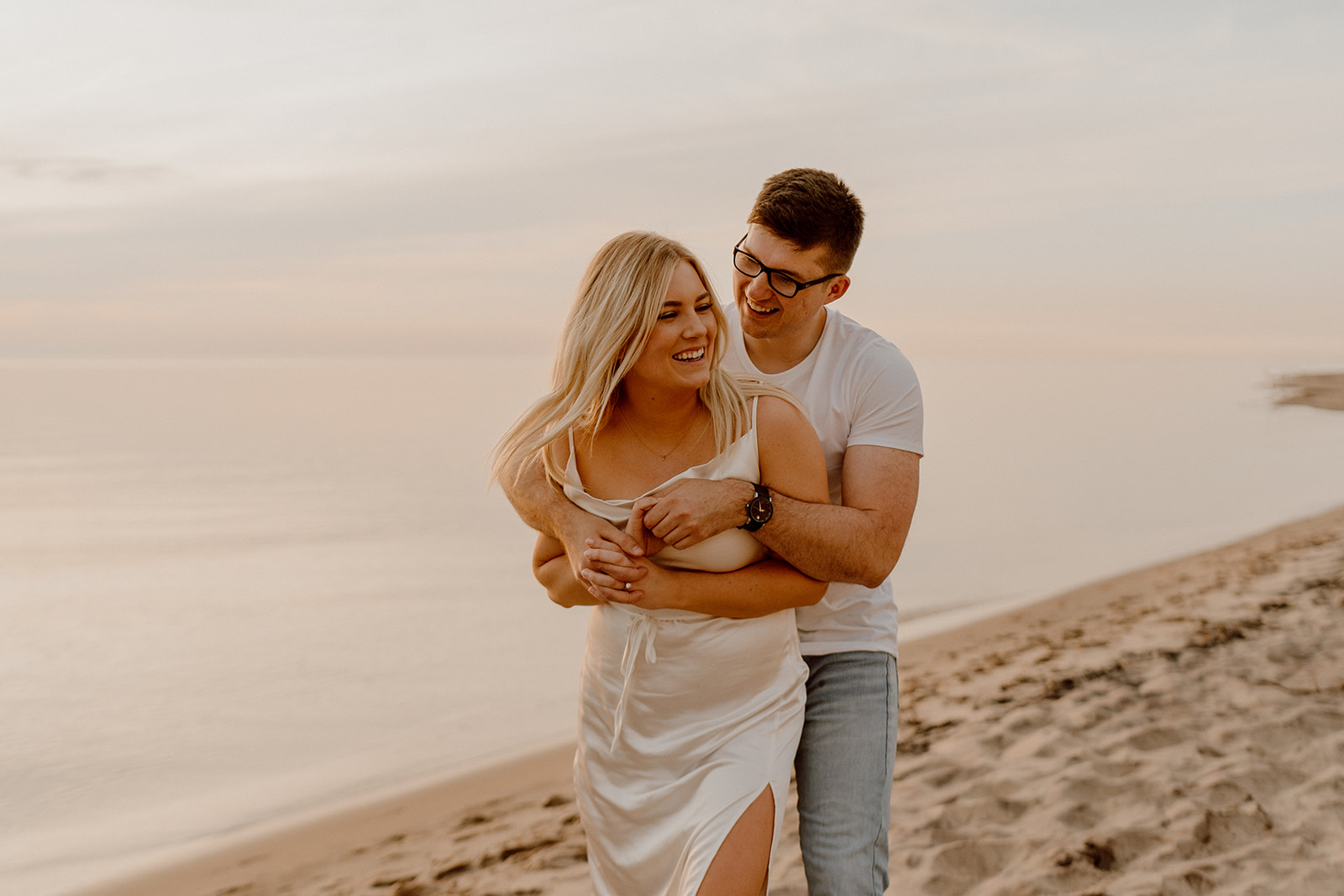 Grand Rapids Beach Engagement. Michigan Engagement Photographer. Grand Rapids Wedding Photographer.