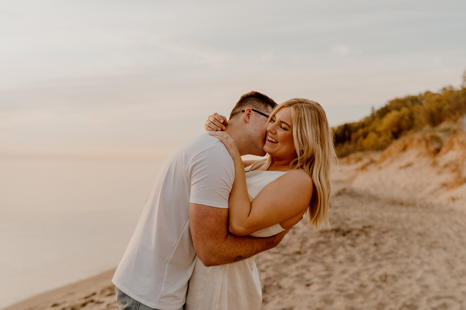Grand Rapids Beach Engagement. Michigan Engagement Photographer. Grand Rapids Wedding Photographer.