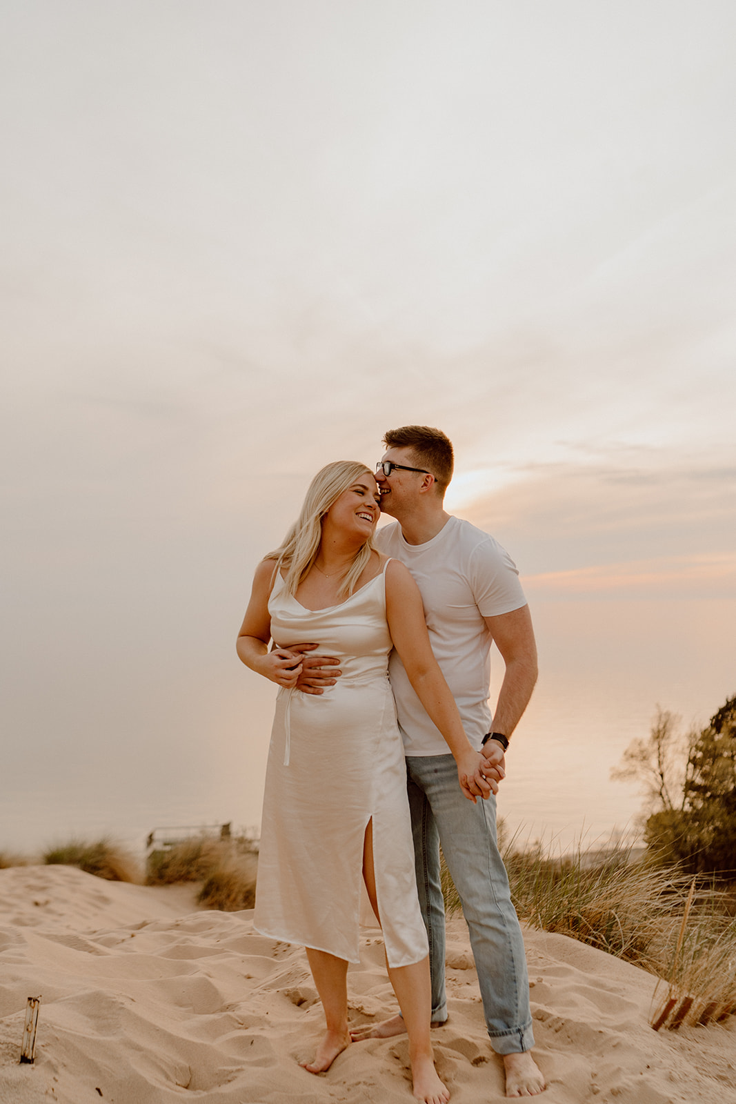Grand Rapids Beach Engagement. Michigan Engagement Photographer. Grand Rapids Wedding Photographer.