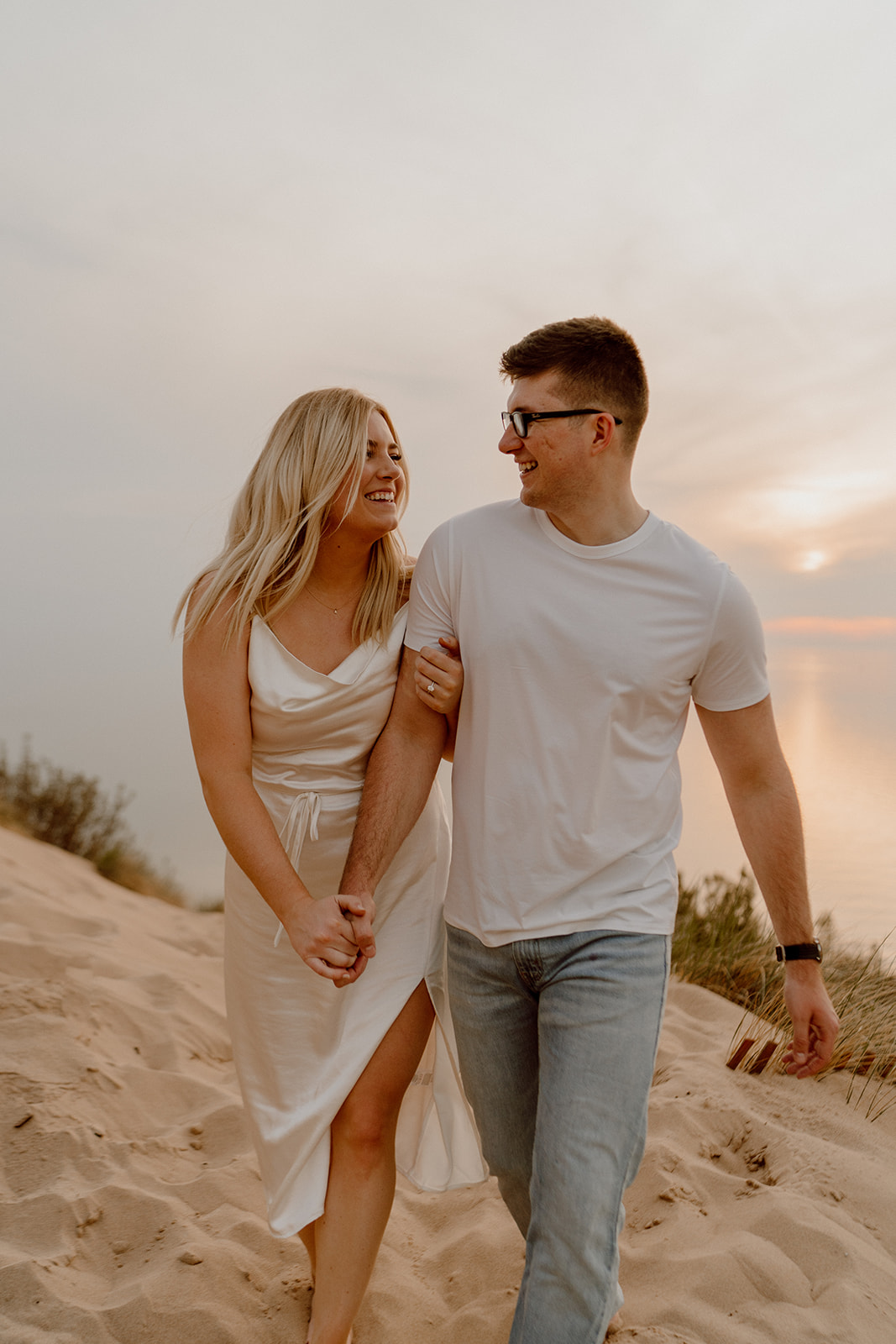 Grand Rapids Beach Engagement. Michigan Engagement Photographer. Grand Rapids Wedding Photographer.