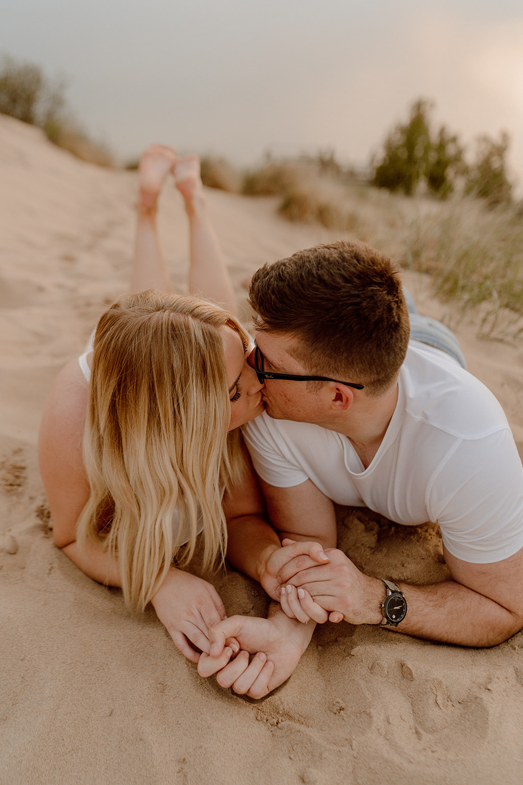 Grand Rapids Beach Engagement. Michigan Engagement Photographer. Grand Rapids Wedding Photographer.