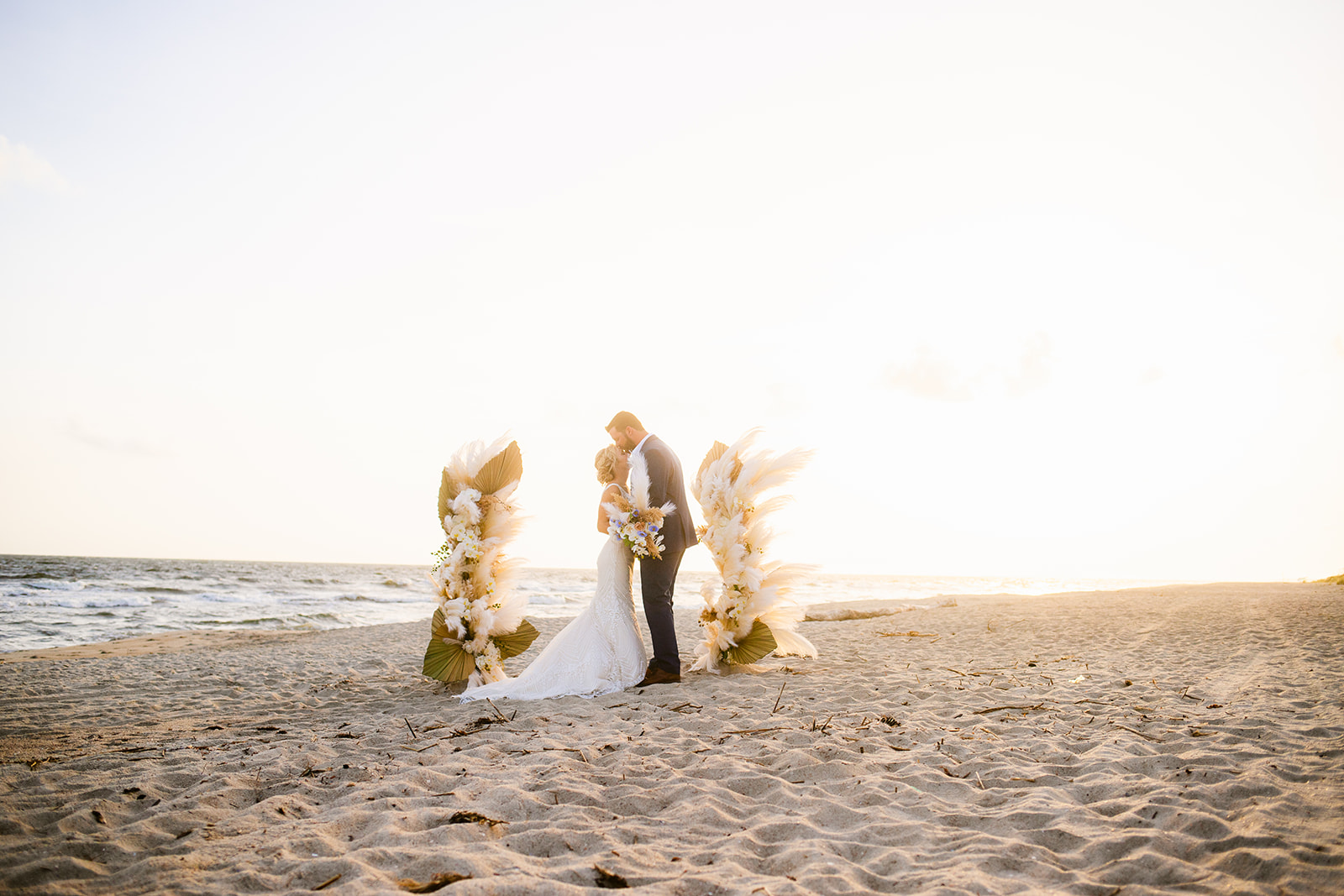 nc beach elopement, Oak Island Elopement