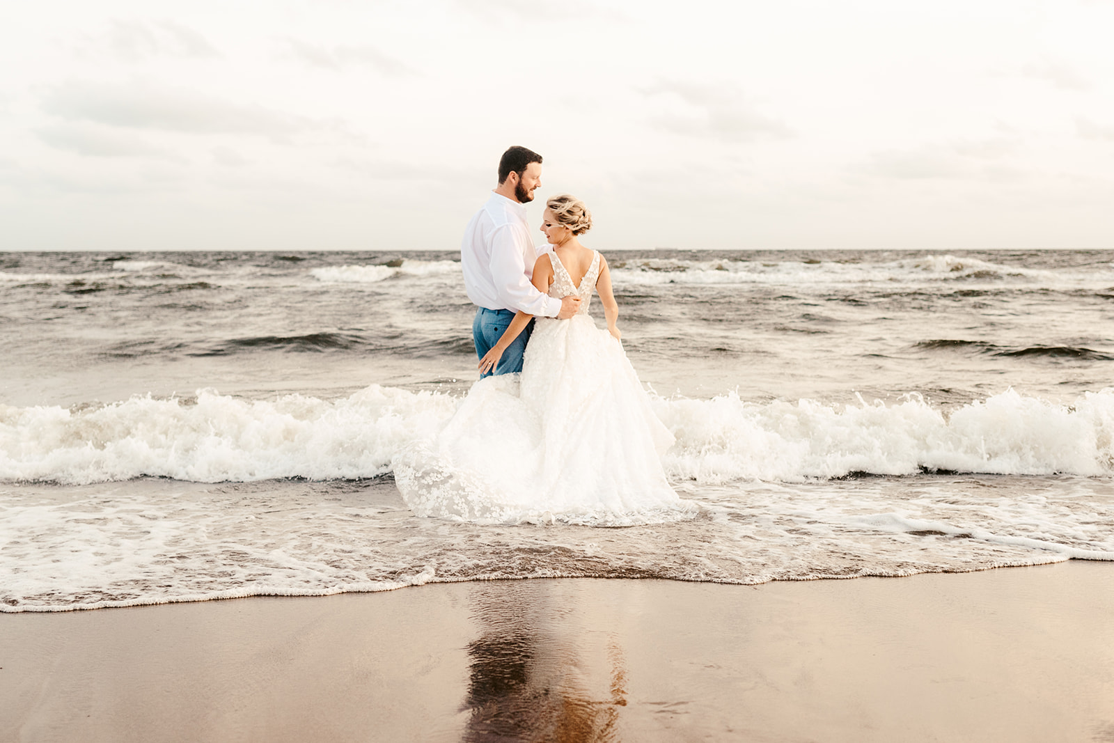 nc beach elopement, Oak Island Elopement