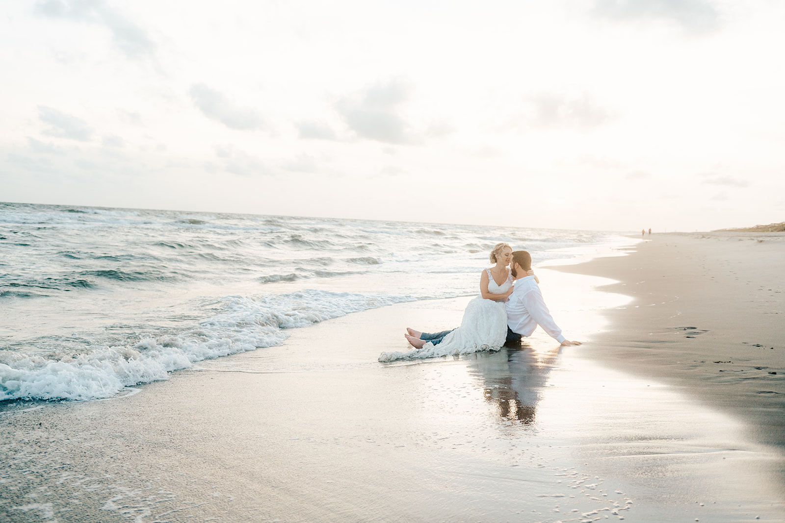 nc beach elopement, Oak Island Elopement