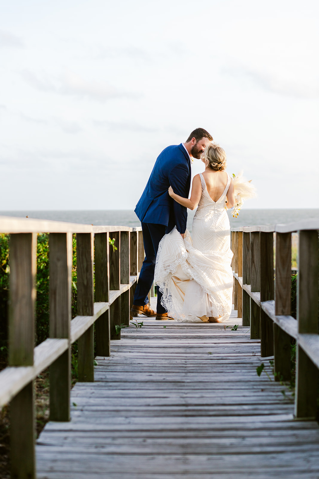 nc beach elopement, Oak Island Elopement