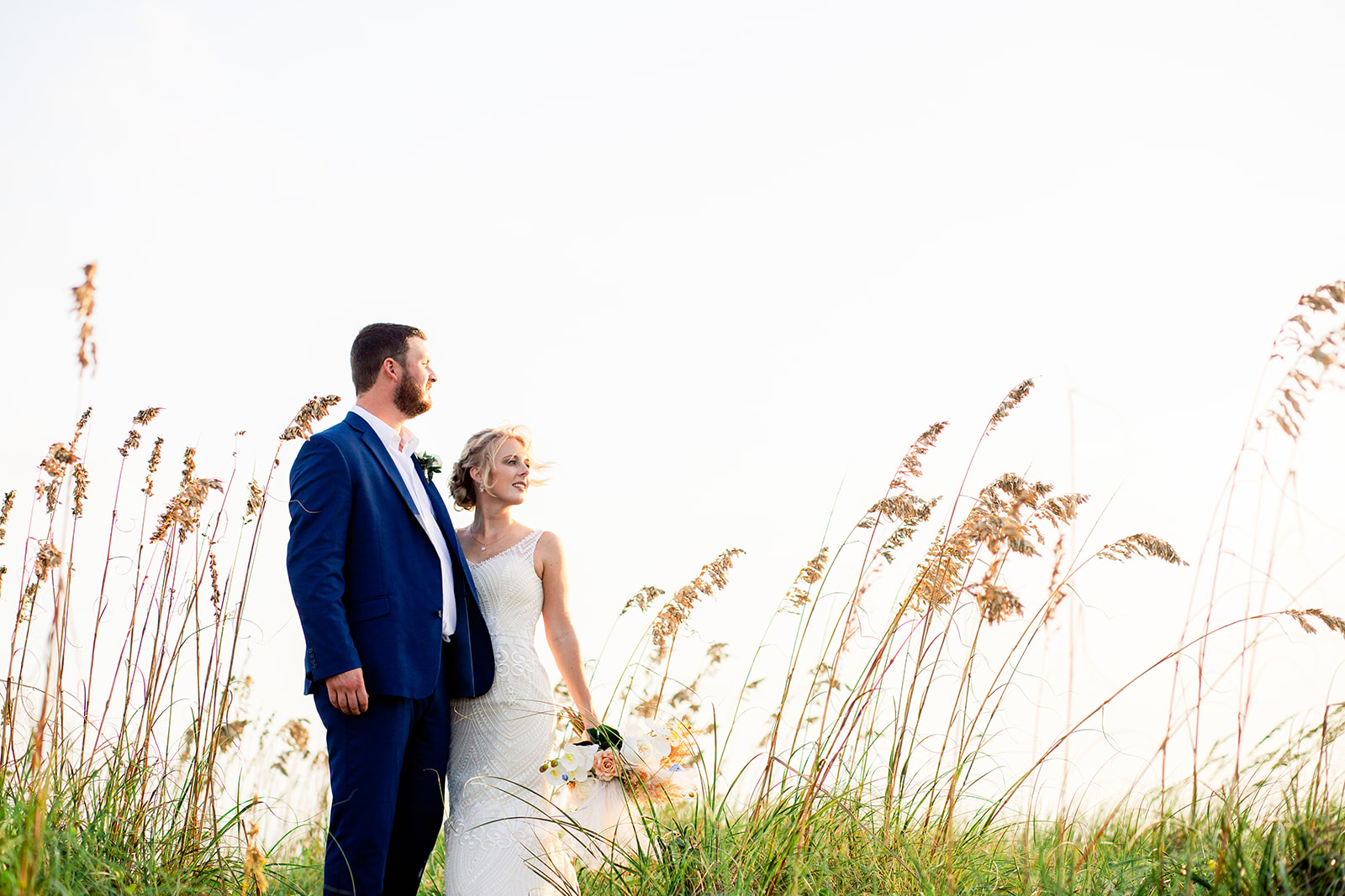 nc beach elopement, Oak Island Elopement