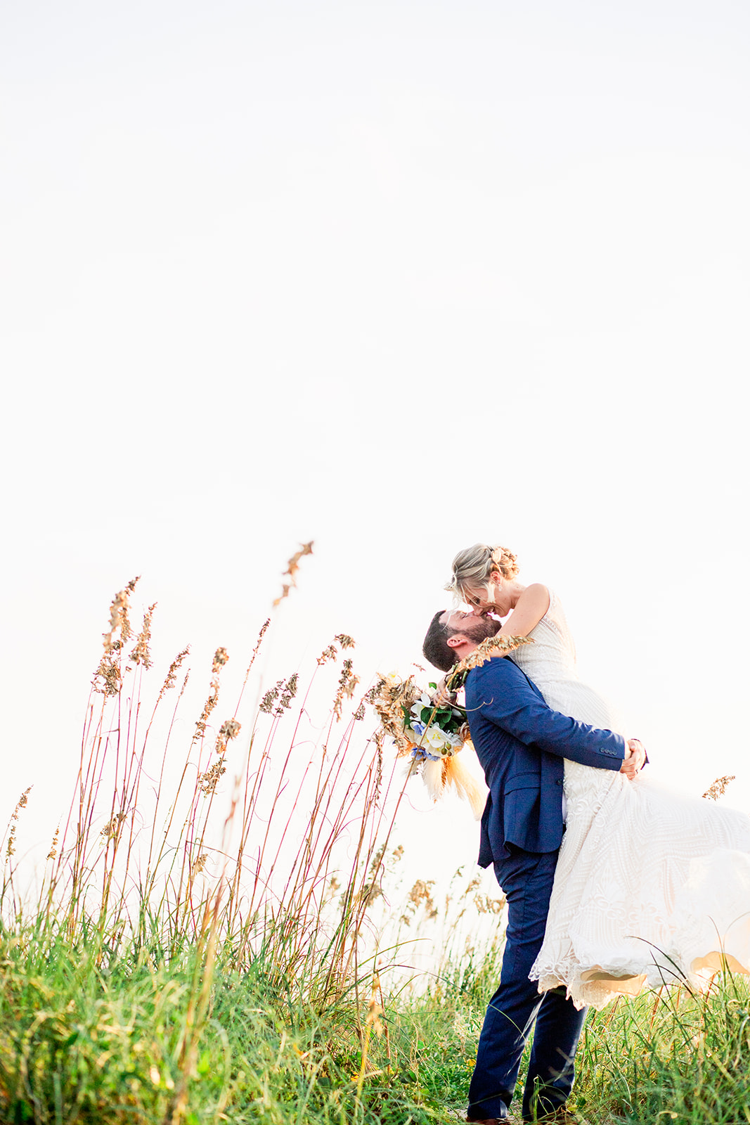 nc beach elopement, Oak Island Elopement