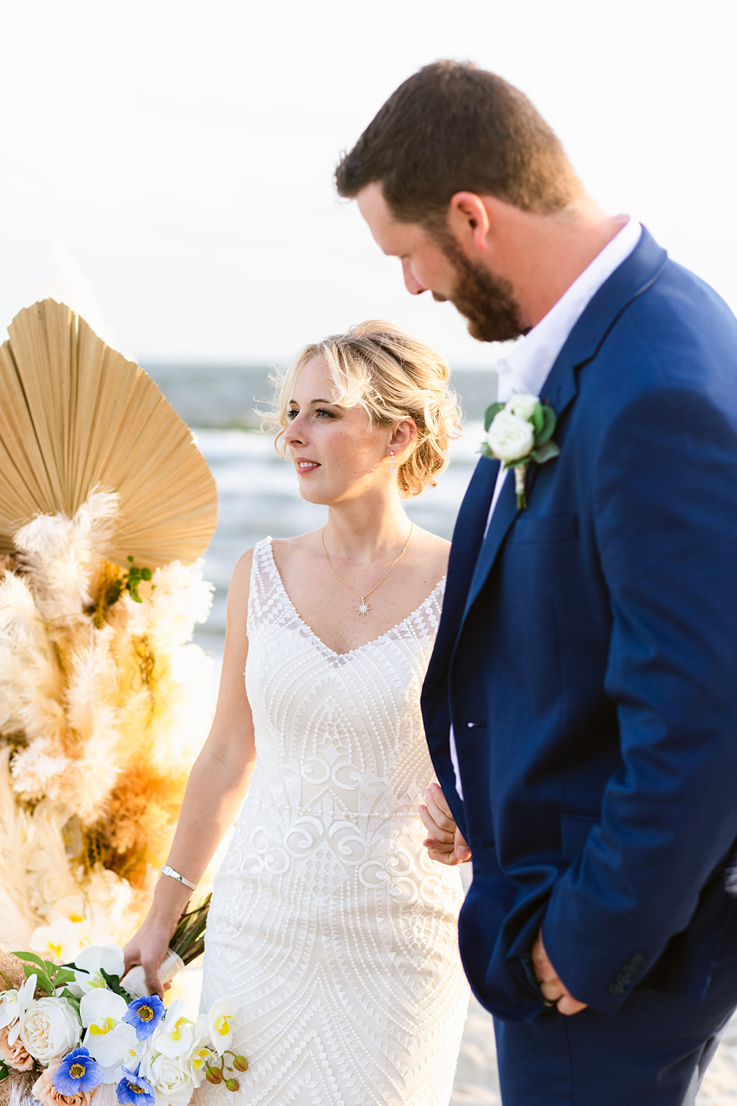 nc beach elopement, Oak Island Elopement