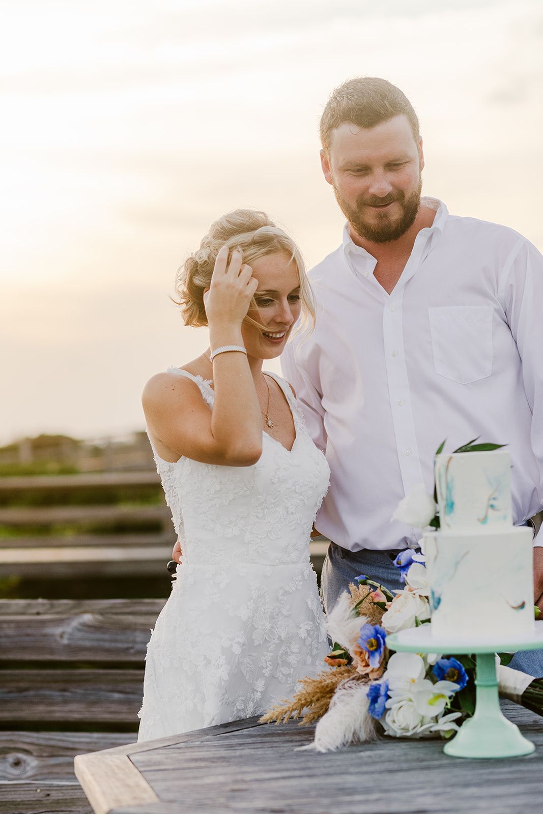 nc beach elopement, Oak Island Elopement
