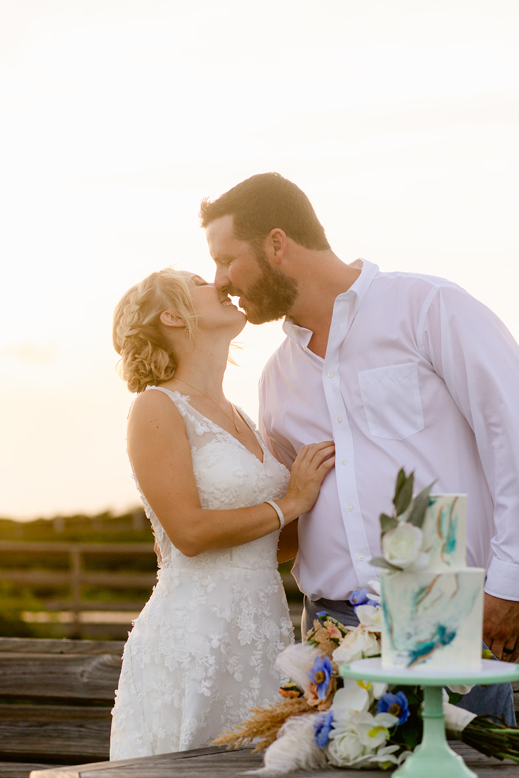 nc beach elopement, Oak Island Elopement