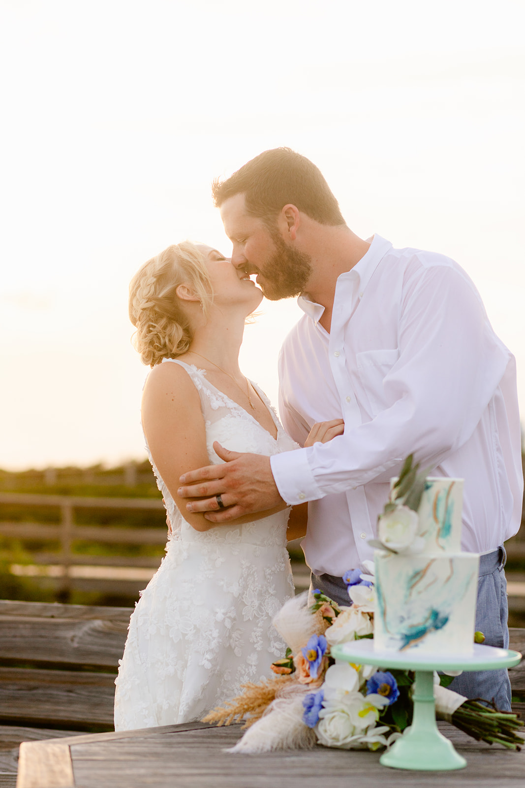 nc beach elopement, Oak Island Elopement