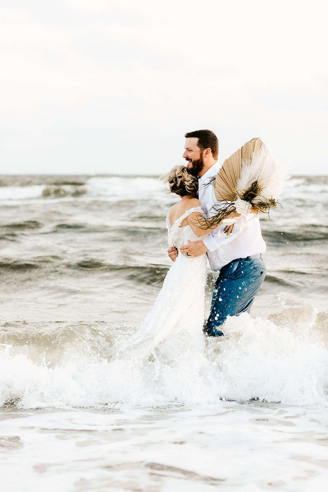 nc beach elopement, Oak Island Elopement