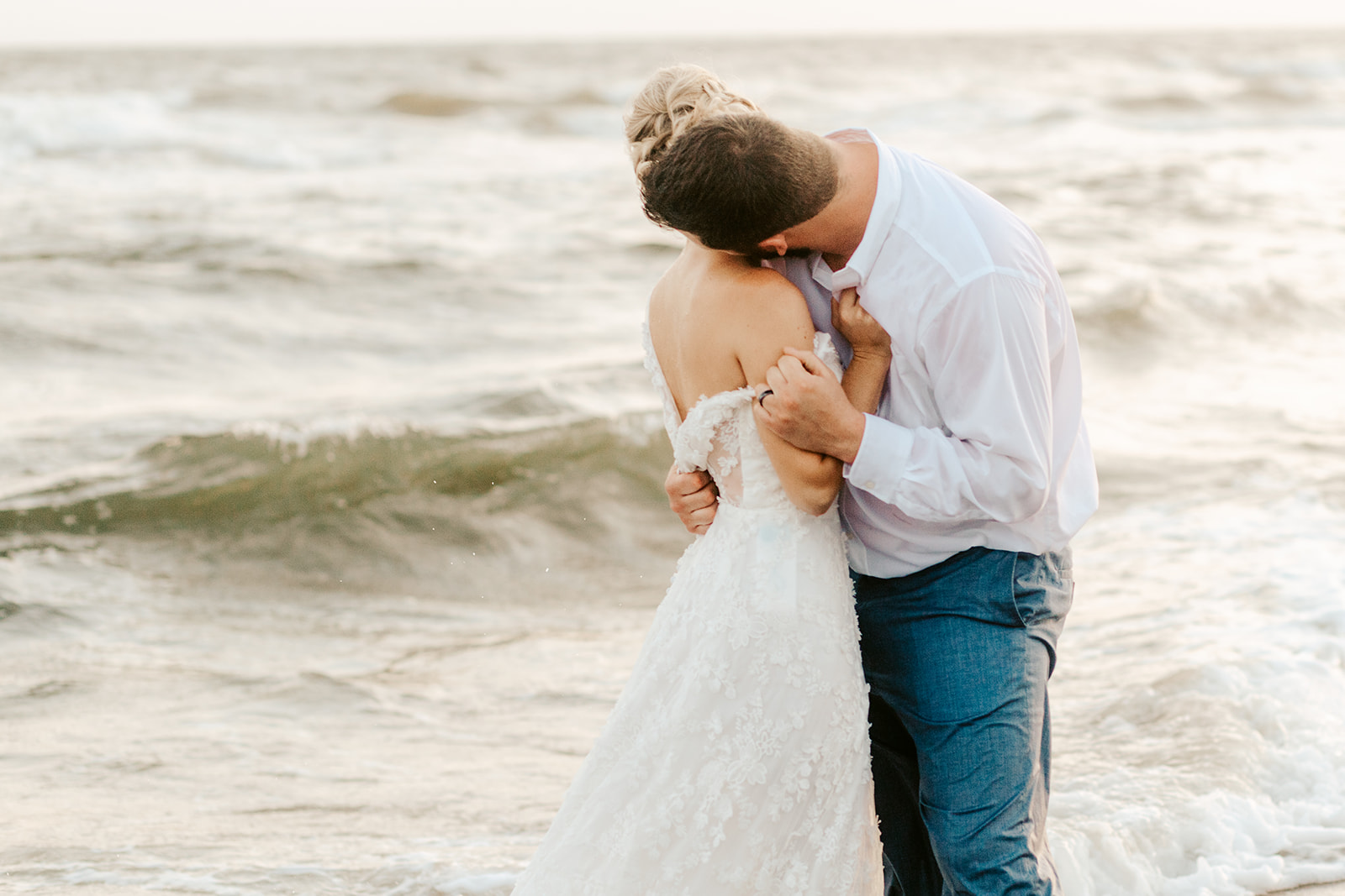 nc beach elopement, Oak Island Elopement