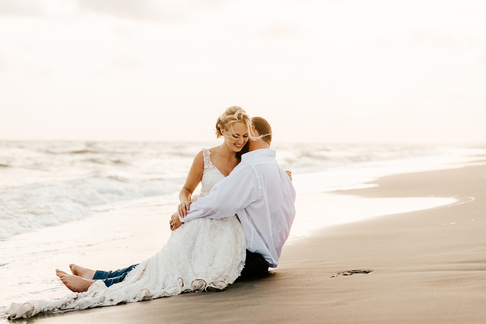 nc beach elopement, Oak Island Elopement