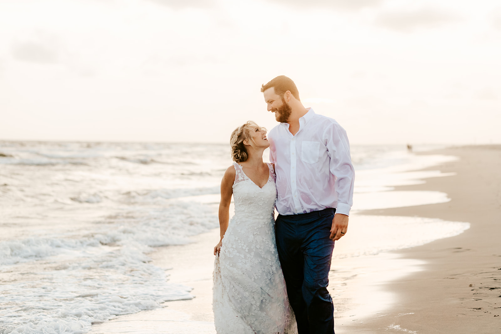 nc beach elopement, Oak Island Elopement
