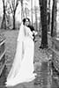Bride in the Rain | Black and White 